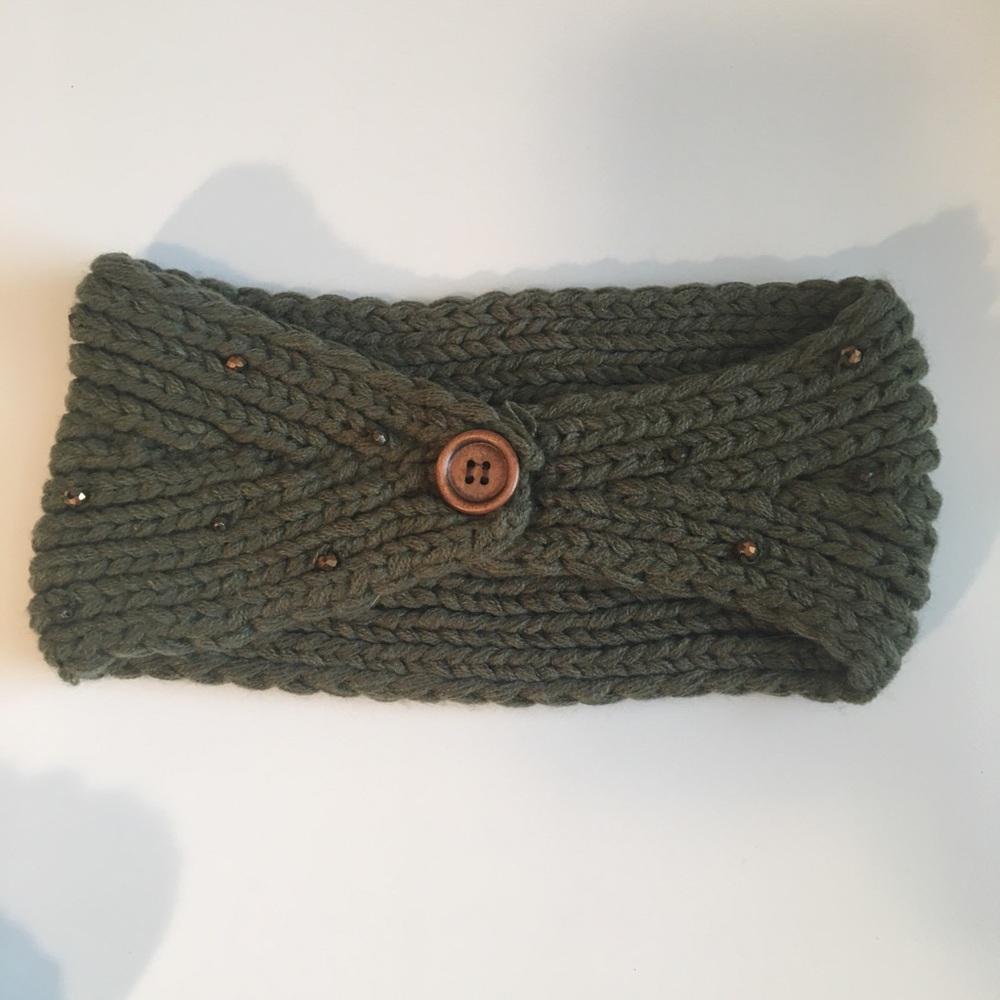 Army Green With Gold Detail Head Wrap!